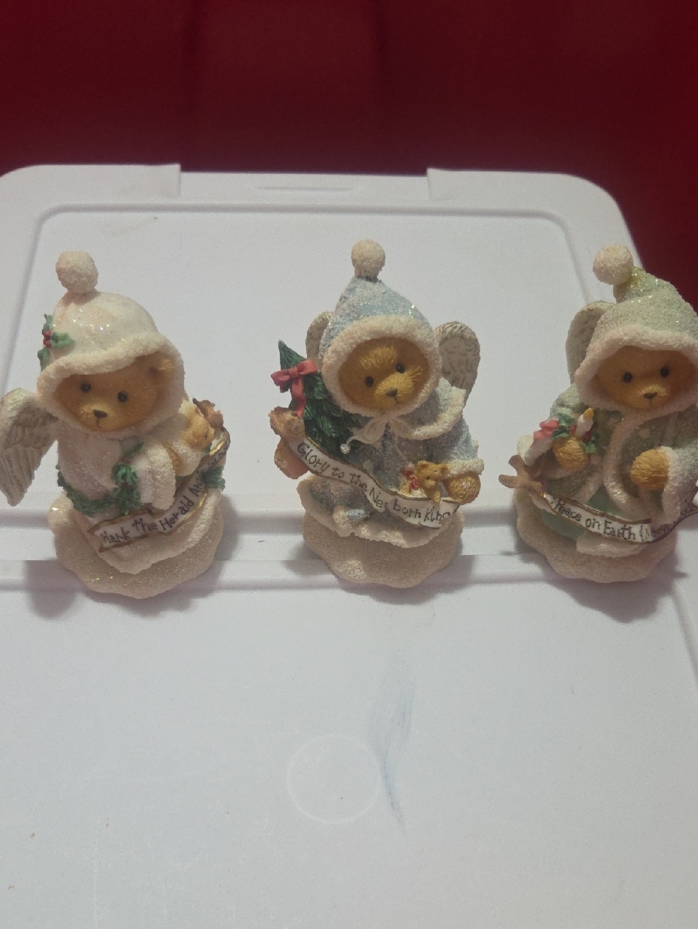 Cherished Teddies Cream, Green, Gold Angel Figurine - Stormi